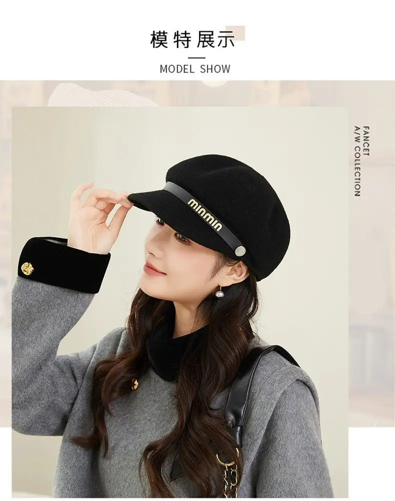 Women Woolen Beret British Style Warm Winter Hat — feature 8