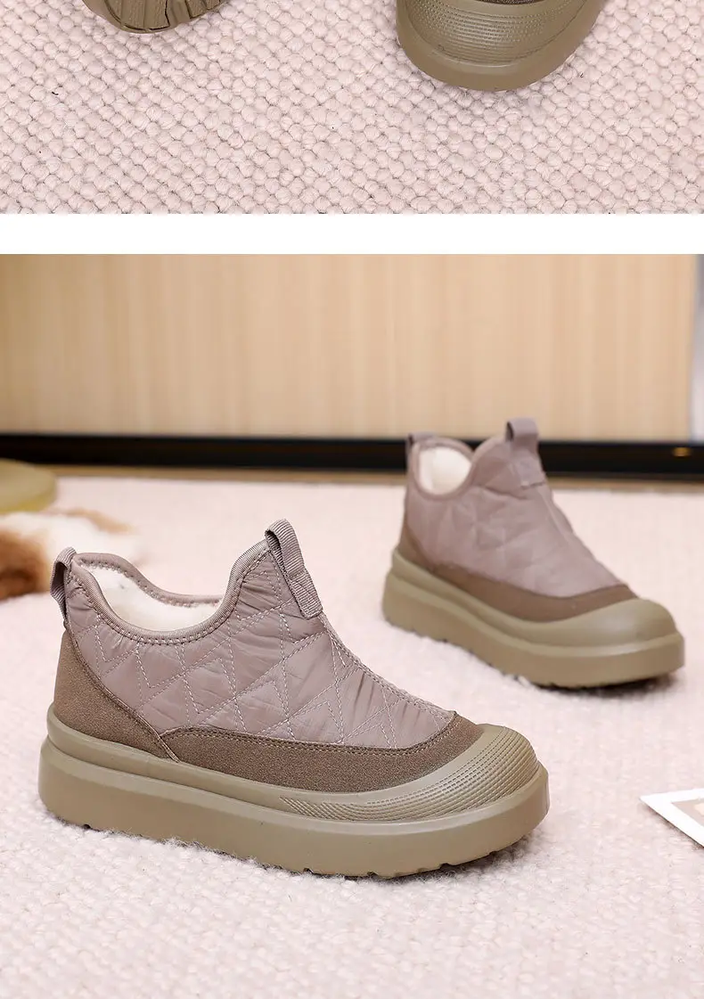 Women's Snow Boots, Cotton Shoes, New Women's Boots, Women's Boots, Fleece-Lined Thickened Boots, Women's Slip-On Cold-Proof Warm Cotton Boots — feature 16