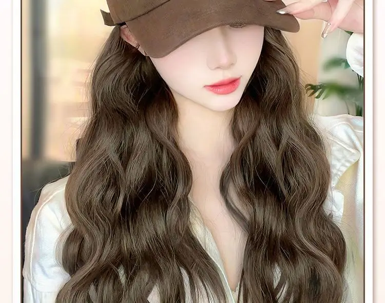 Women's Duckbill Wig Cap with Water Wave Full Wig — feature 12