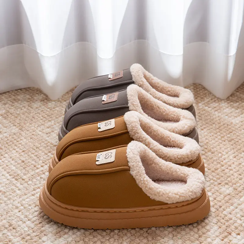 Women's Cotton Slippers Winter Thick-Soled Plush Warm Non-Slip Indoor Home Household Outdoor Snow Boots Women's Winter - Image 6