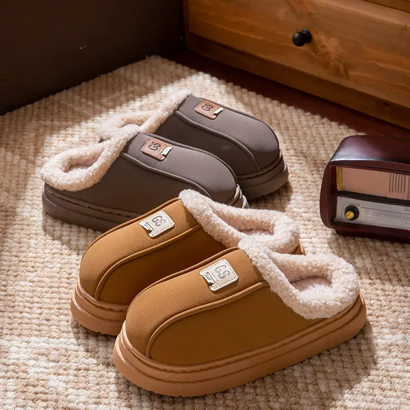 Women's Cotton Slippers Winter Thick-Soled Plush Warm Non-Slip Indoor Home Household Outdoor Snow Boots Women's Winter - Image 7
