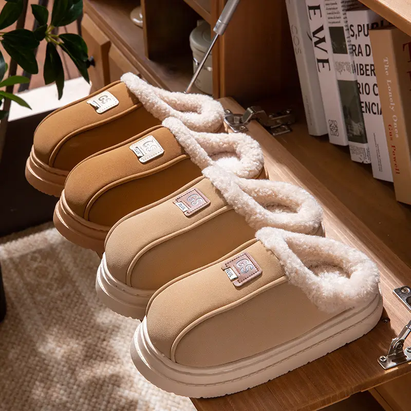 Women's Cotton Slippers Winter Thick-Soled Plush Warm Non-Slip Indoor Home Household Outdoor Snow Boots Women's Winter - Image 8