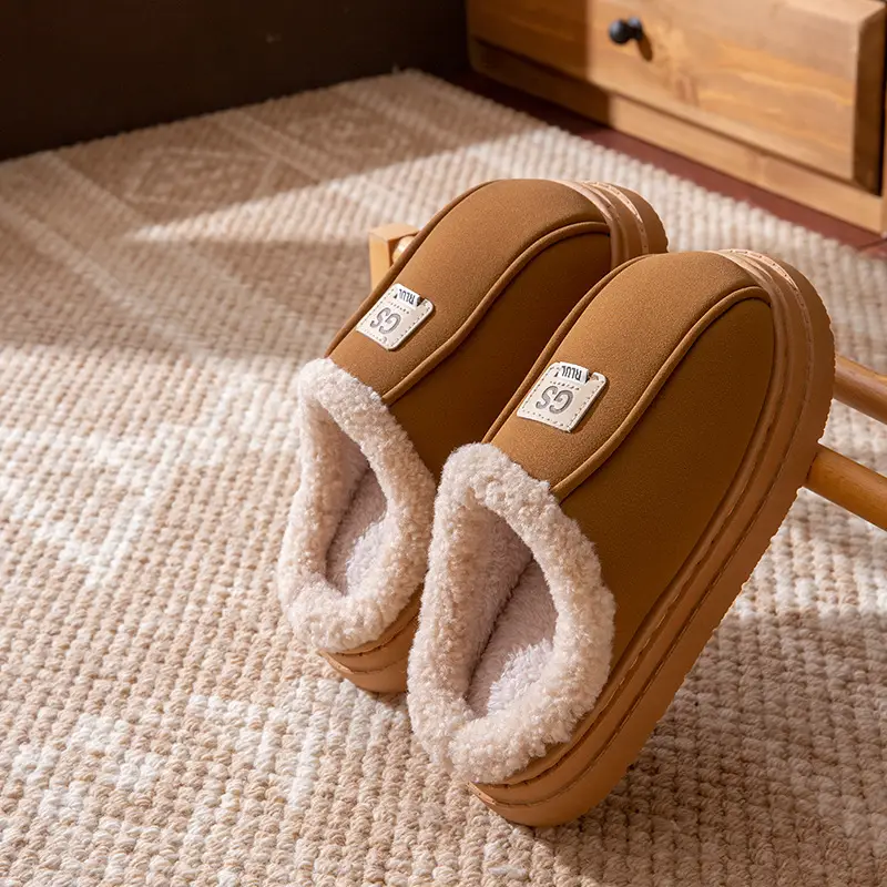 Women's Cotton Slippers Winter Thick-Soled Plush Warm Non-Slip Indoor Home Household Outdoor Snow Boots Women's Winter - Image 9