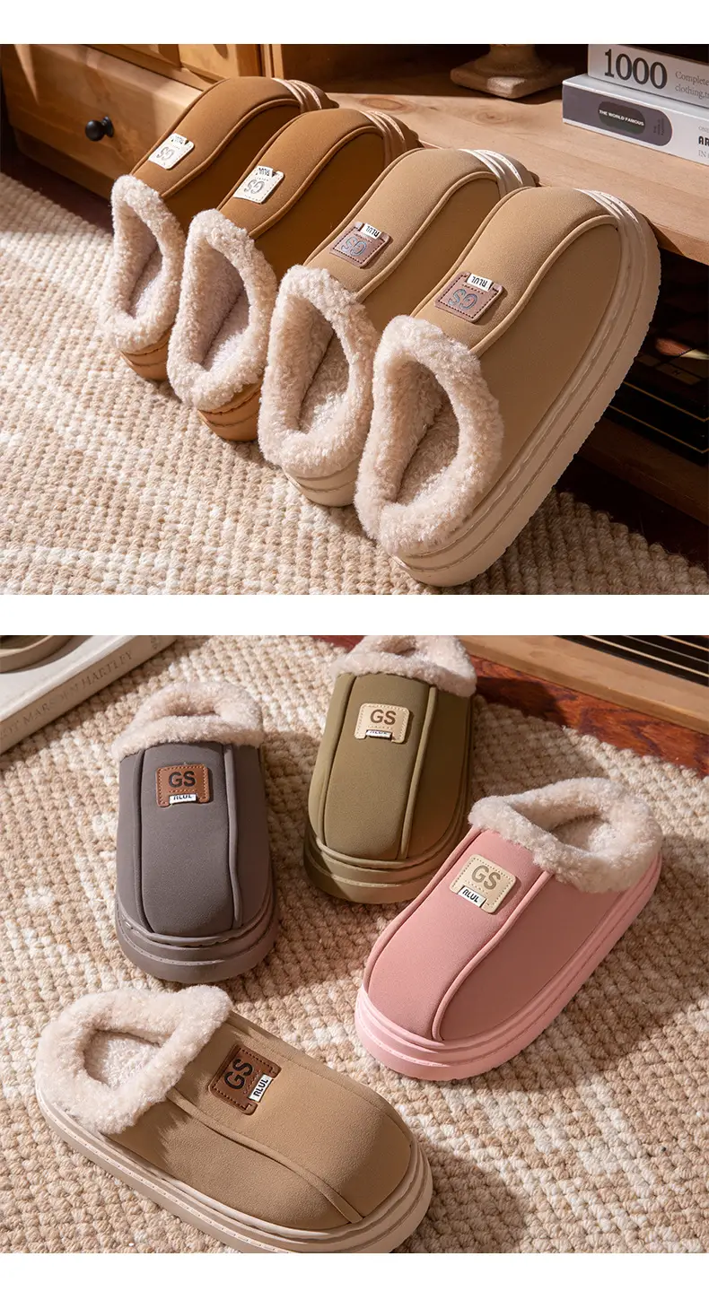 Women's Cotton Slippers Winter Thick-Soled Plush Warm Non-Slip Indoor Home Household Outdoor Snow Boots Women's Winter — feature 8