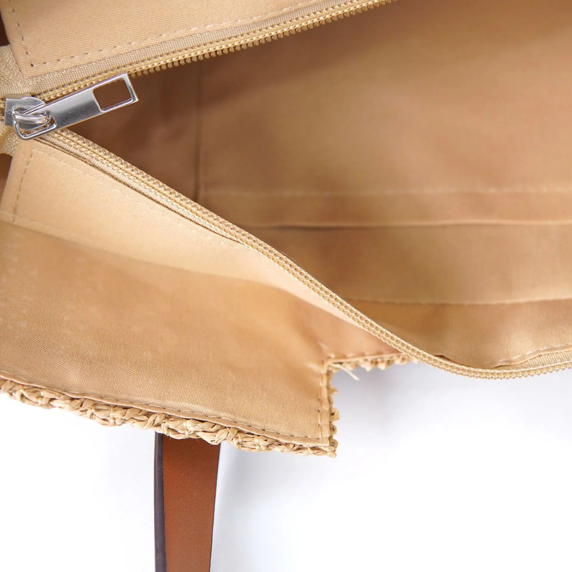 Women's Beige Woven Tote Bag 280g Extra Large — feature 9