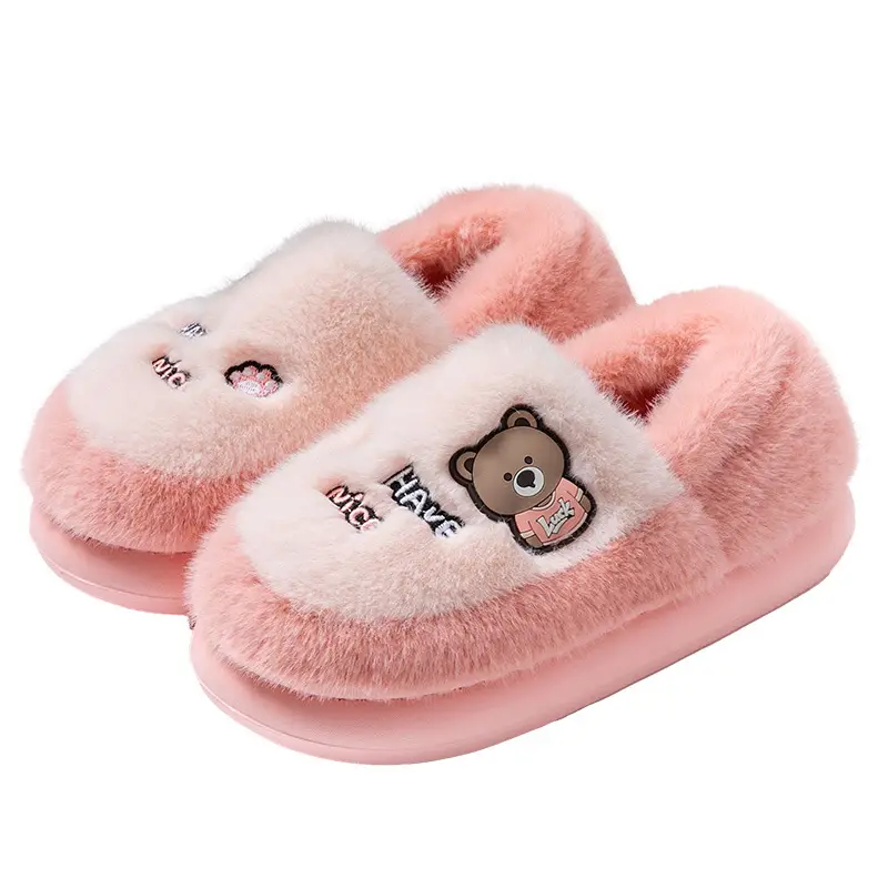 Women Bear Slippers Cotton Warm Indoor Winter - Image 18