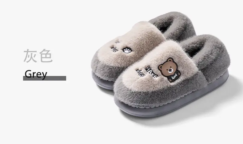 Women Bear Slippers Cotton Warm Indoor Winter — feature 8