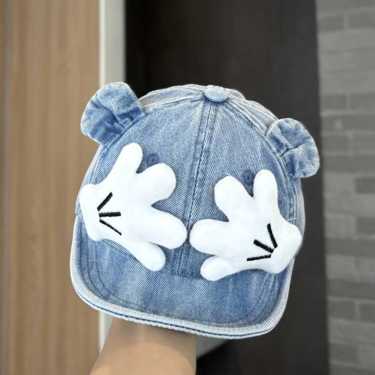 Baby Denim Baseball Cap with Gloves for Kids — feature 10