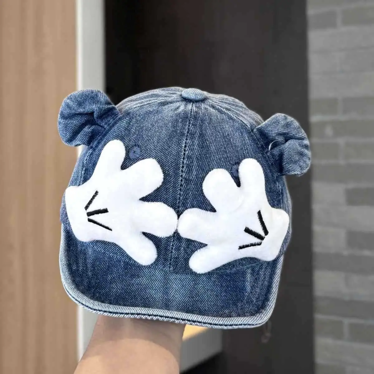 Baby Denim Baseball Cap with Gloves for Kids — feature 9