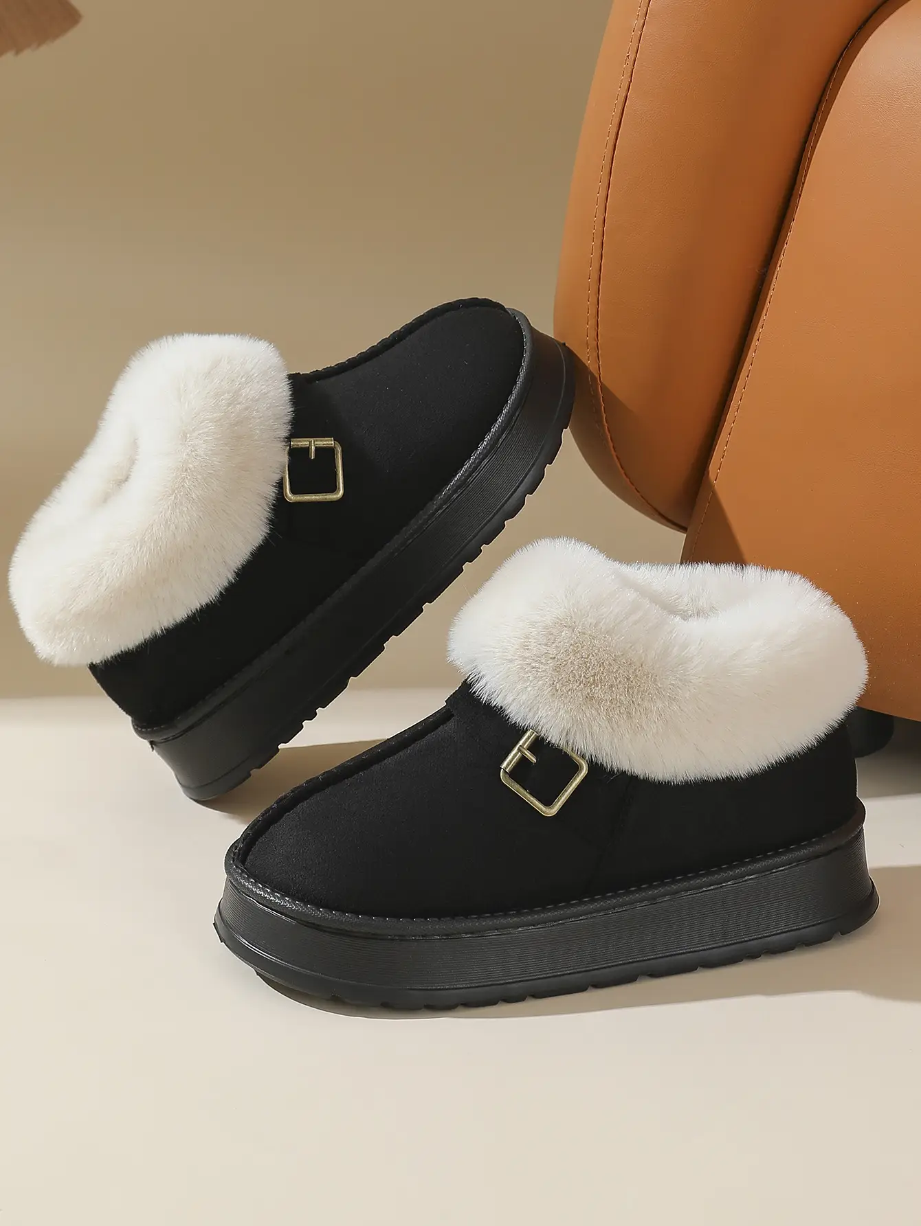 Women Cross-Border Cotton Snow Boots Brown Winter — feature 4