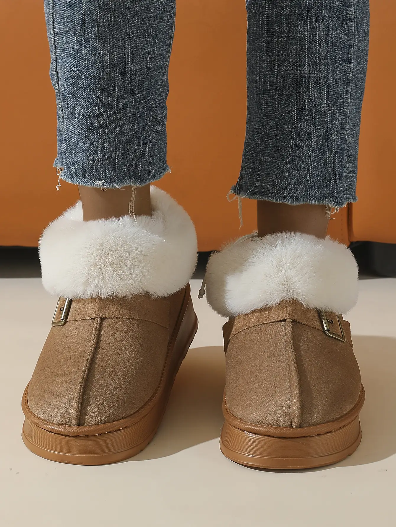 Women Cross-Border Cotton Snow Boots Brown Winter — feature 7