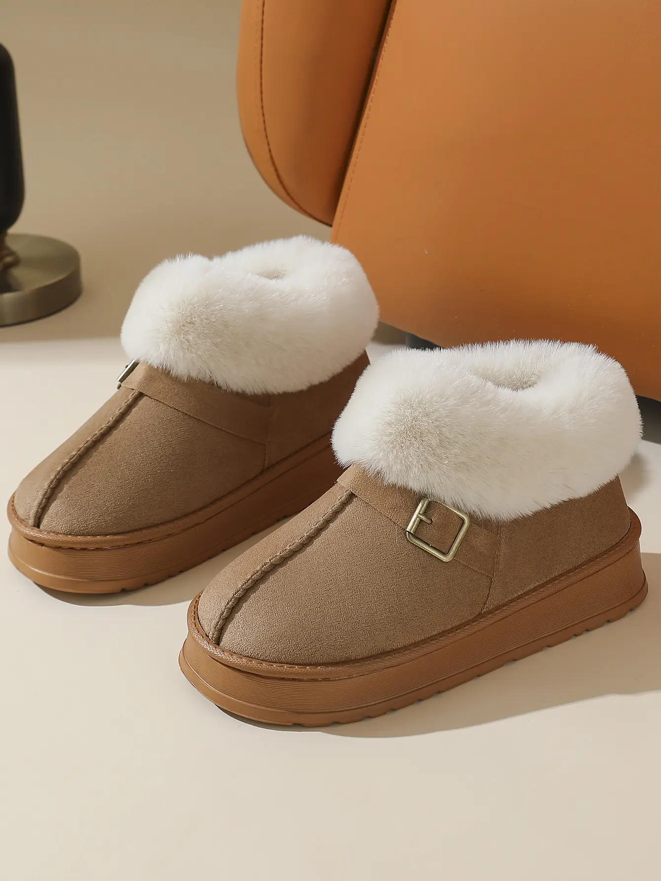 Women Cross-Border Cotton Snow Boots Brown Winter — feature 8