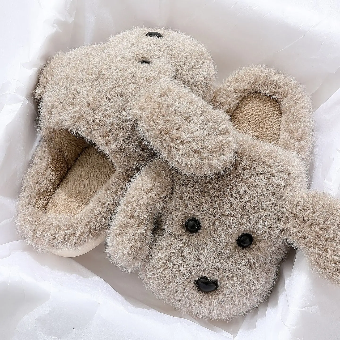 Cute Puppy Warm Cotton Slippers for Women Winter - Image 7