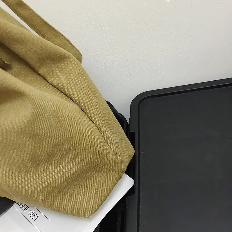2025 New Japanese & Korean Canvas Bag Grey Large Capacity — feature 3