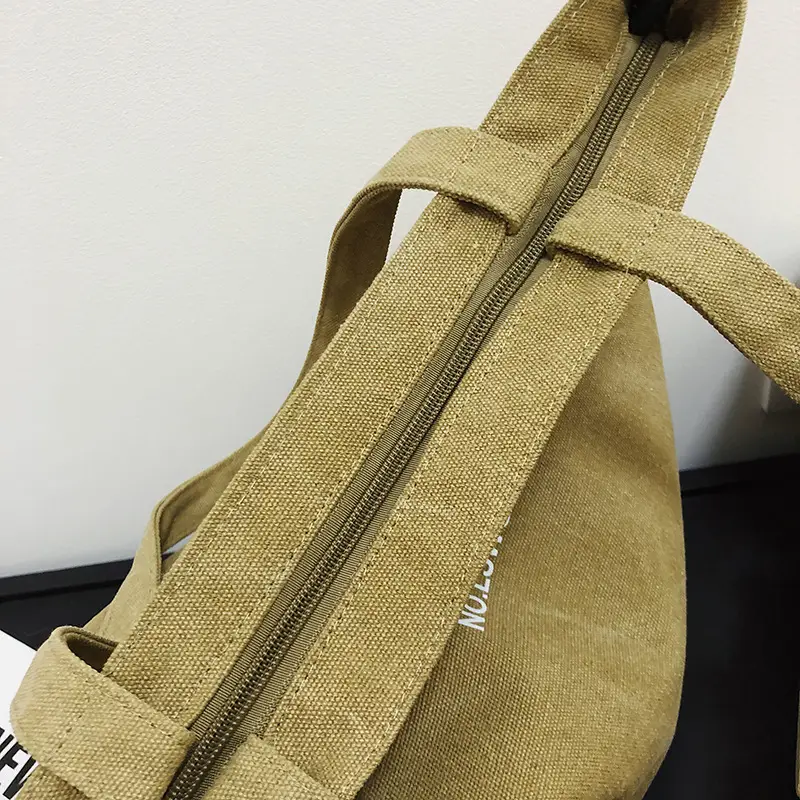 2025 New Japanese & Korean Canvas Bag Grey Large Capacity — feature 4