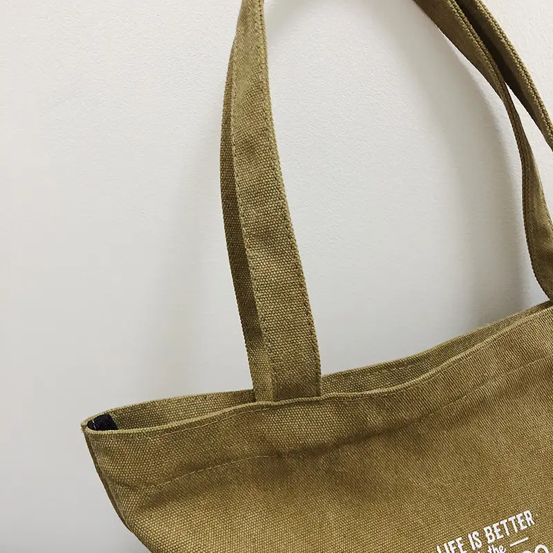 2025 New Japanese & Korean Canvas Bag Grey Large Capacity — feature 6