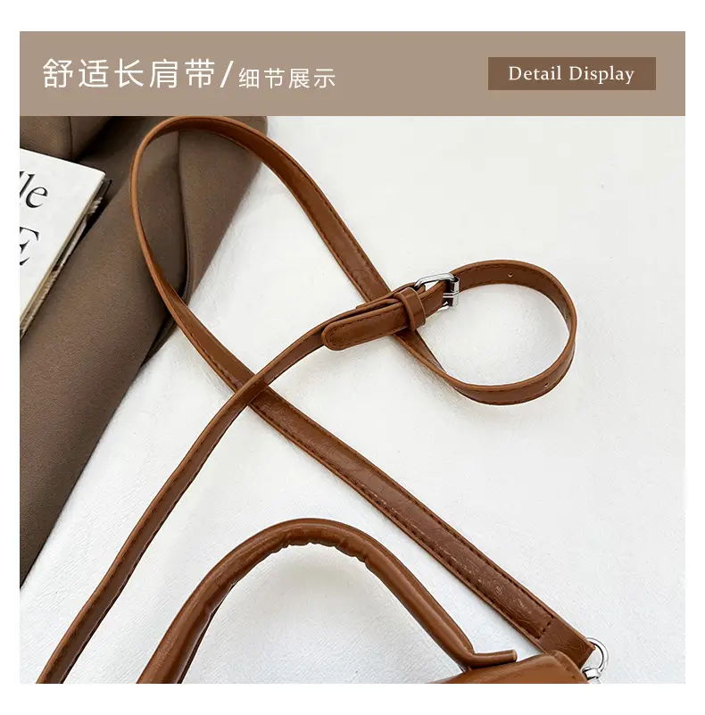 Black Square Crossbody Bag with Yellow Strap — feature 9