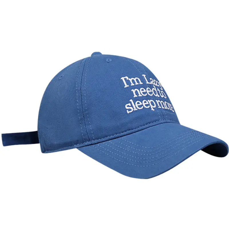 Navy Blue Letter Embroidered Baseball Cap for Women