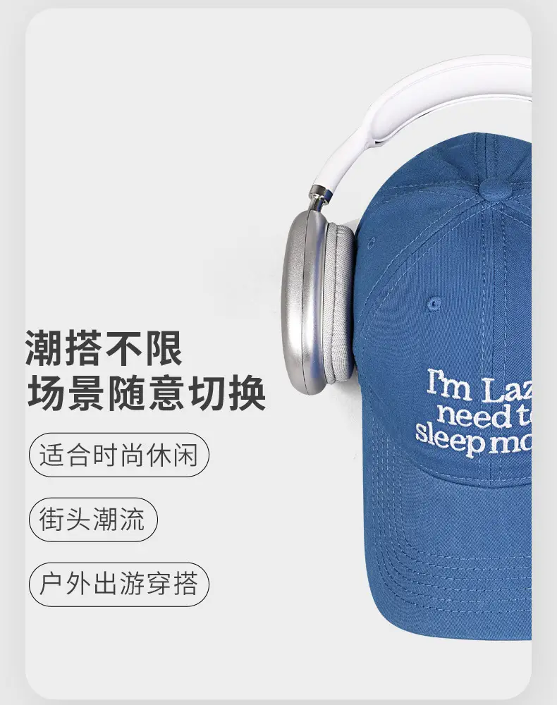 Navy Blue Letter Embroidered Baseball Cap for Women — feature 4