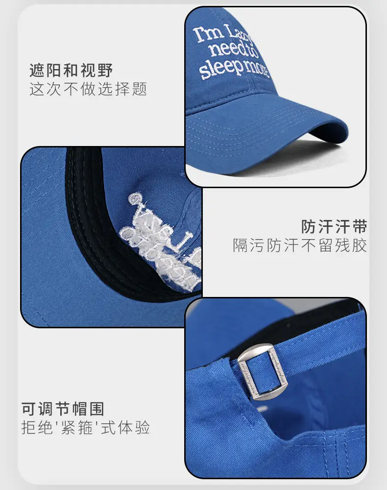 Navy Blue Letter Embroidered Baseball Cap for Women — feature 6
