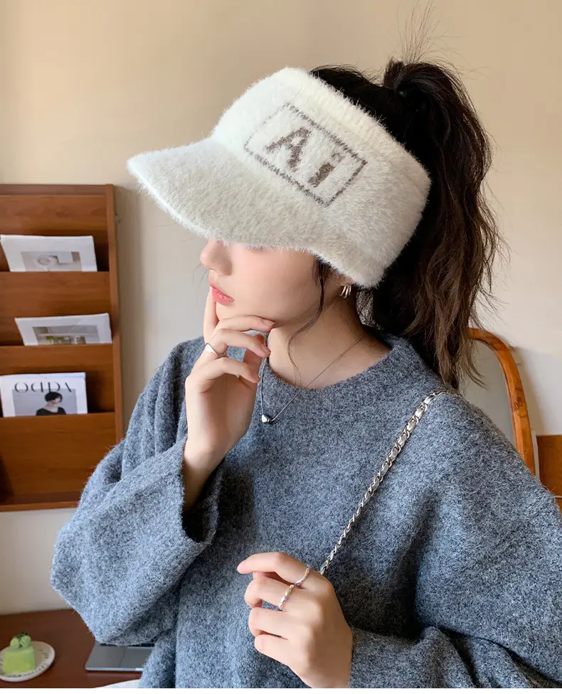 Women's Plush Korean Style Hat with Ear Protection — feature 1