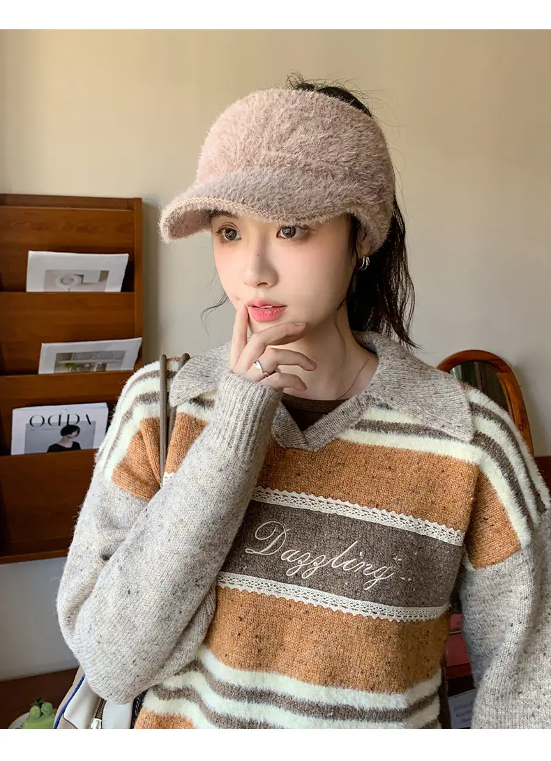 Women's Plush Korean Style Hat with Ear Protection — feature 11
