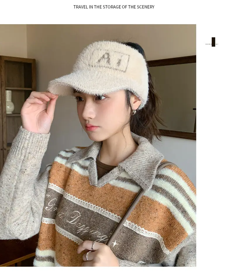 Women's Plush Korean Style Hat with Ear Protection — feature 12