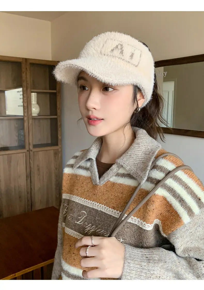 Women's Plush Korean Style Hat with Ear Protection — feature 13