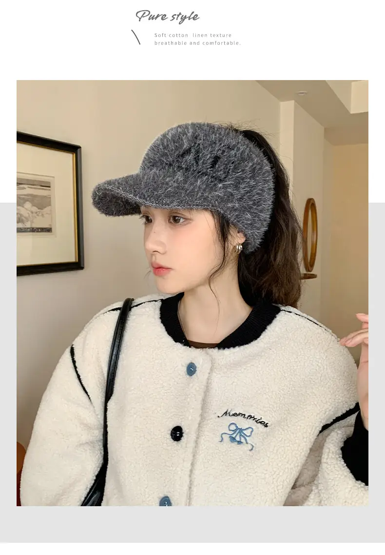 Women's Plush Korean Style Hat with Ear Protection — feature 16