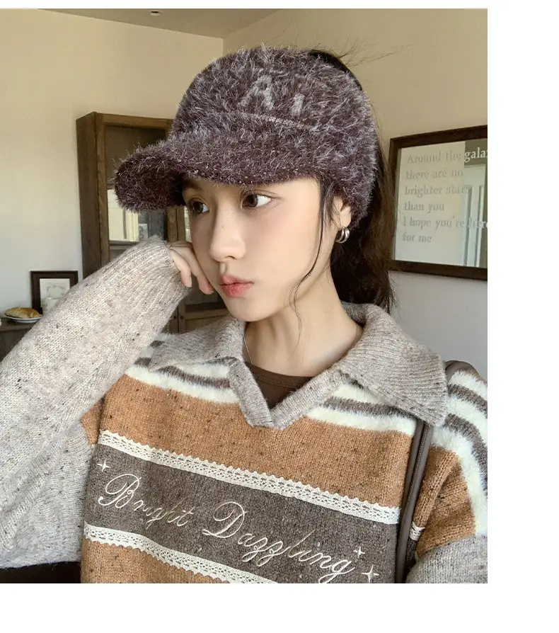 Women's Plush Korean Style Hat with Ear Protection — feature 18