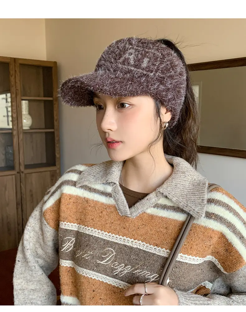 Women's Plush Korean Style Hat with Ear Protection — feature 20