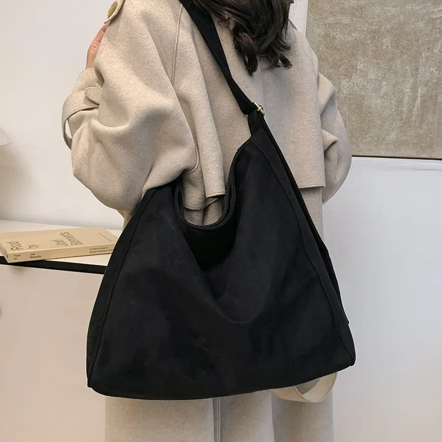 Black Crossbody Tote Bag Large Capacity 2025 - Image 6