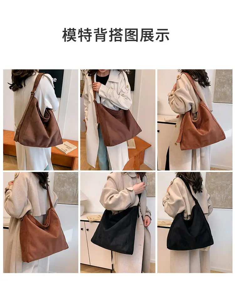 Black Crossbody Tote Bag Large Capacity 2025 — feature 5