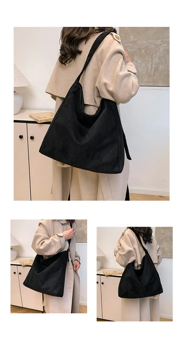 Black Crossbody Tote Bag Large Capacity 2025 — feature 7