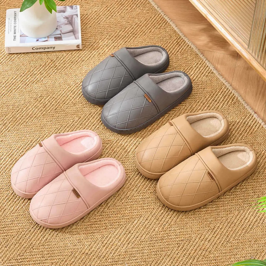 Anti-Slip Cotton Slippers for the Elderly, Women's Autumn and Winter 2026 New Model, Indoor Home Waterproof Household Cotton Slippers for Men - Image 7