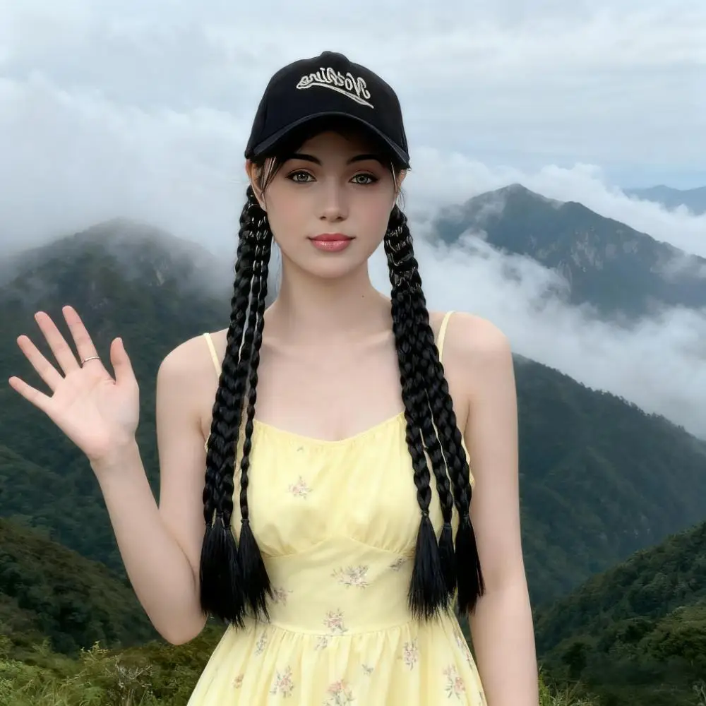 Temu Hot Selling Wig Hat with Dreadlocks Baseball Cap Braided Hair Accessories - Image 2