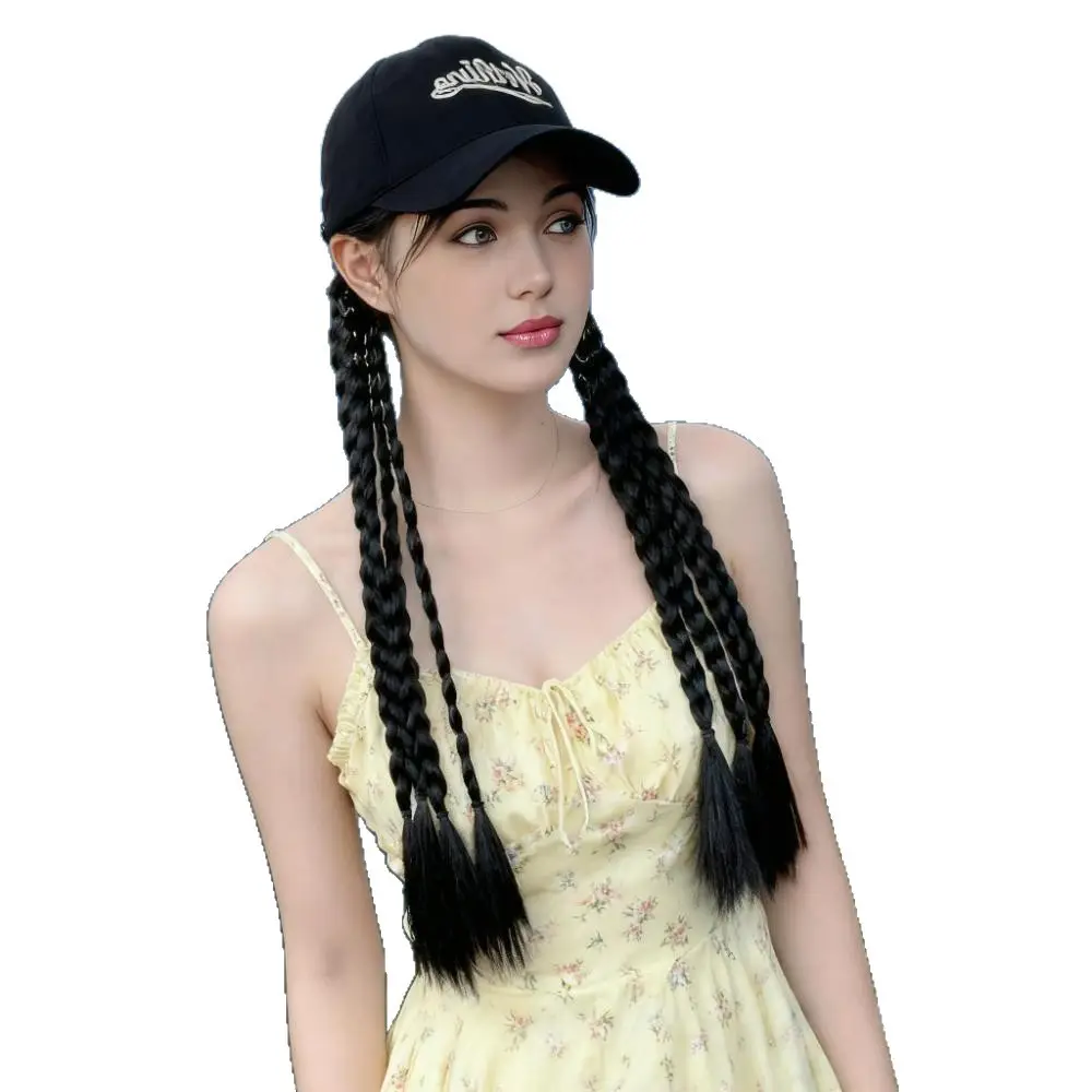 Temu Hot Selling Wig Hat with Dreadlocks Baseball Cap Braided Hair Accessories - Image 5