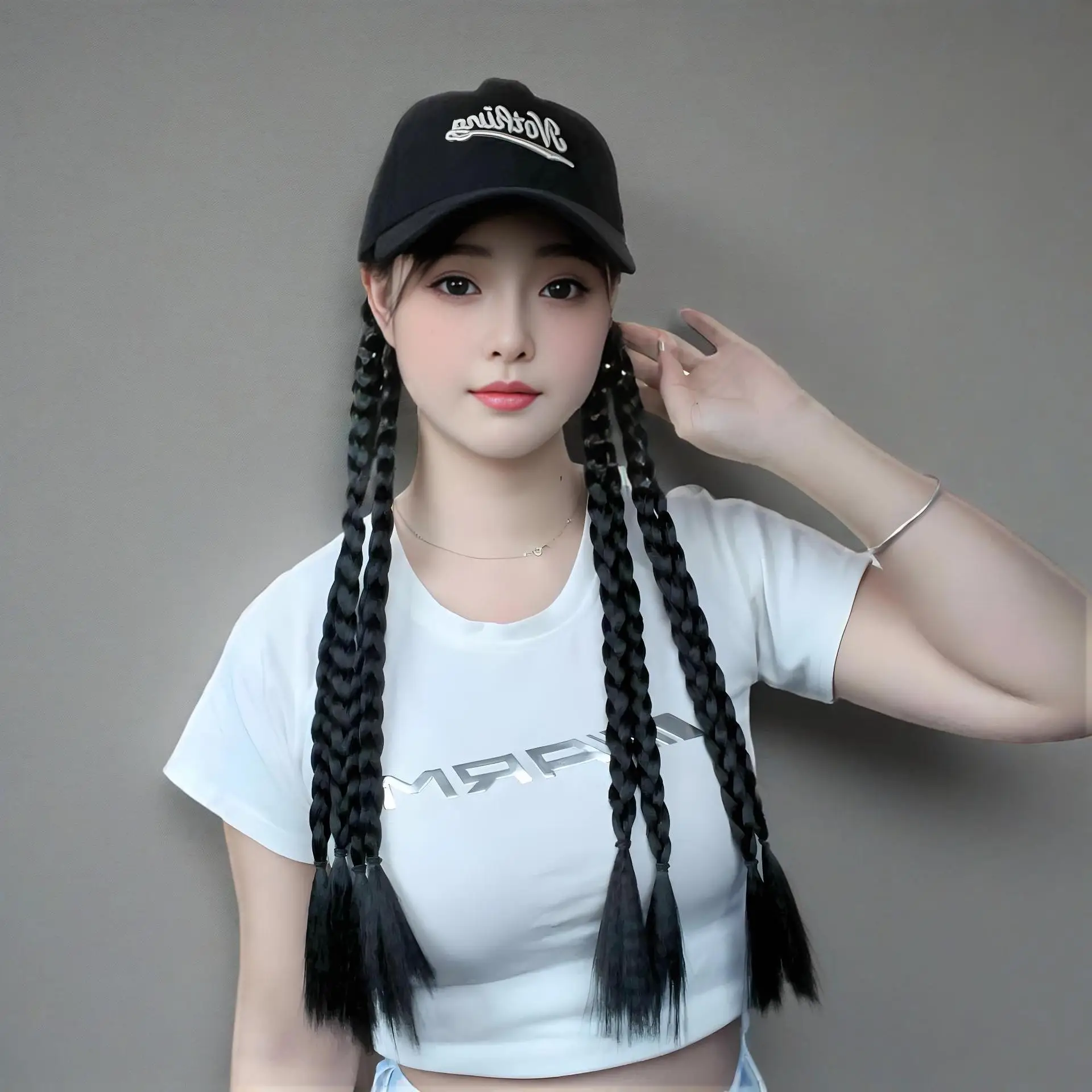 Temu Hot Selling Wig Hat with Dreadlocks Baseball Cap Braided Hair Accessories — feature 11