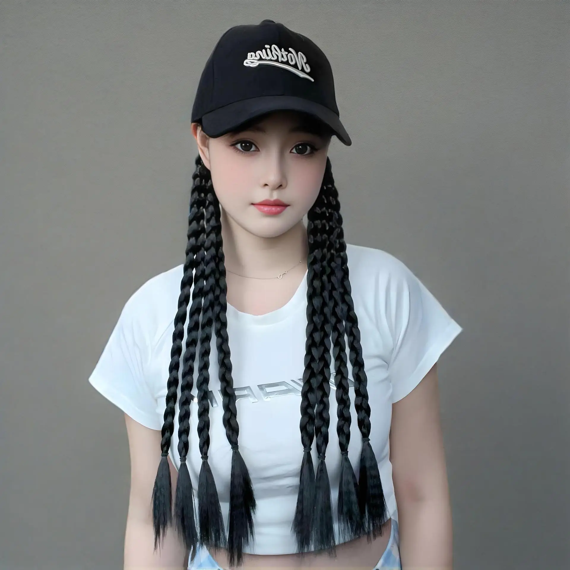 Temu Hot Selling Wig Hat with Dreadlocks Baseball Cap Braided Hair Accessories — feature 8