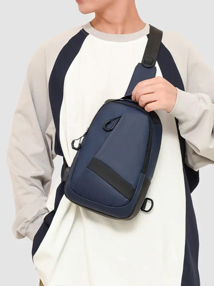 New Arrival Casual Crossbody Bag for Men Blue Black Large Capacity