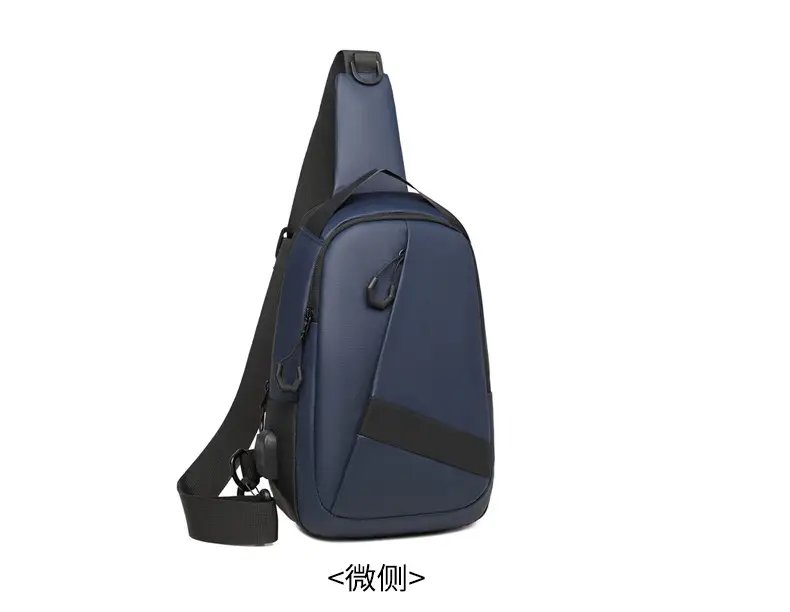 New Arrival Casual Crossbody Bag for Men Blue Black Large Capacity — feature 21