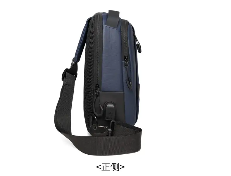 New Arrival Casual Crossbody Bag for Men Blue Black Large Capacity — feature 22
