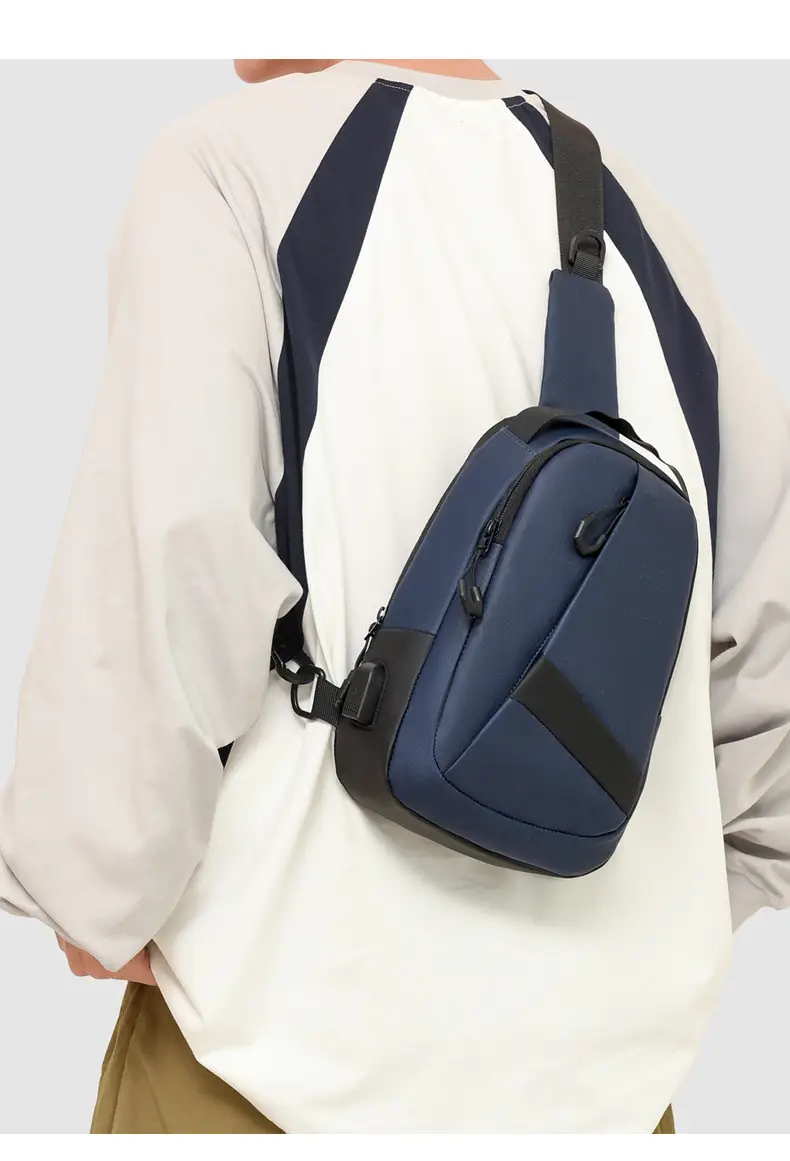 New Arrival Casual Crossbody Bag for Men Blue Black Large Capacity — feature 30