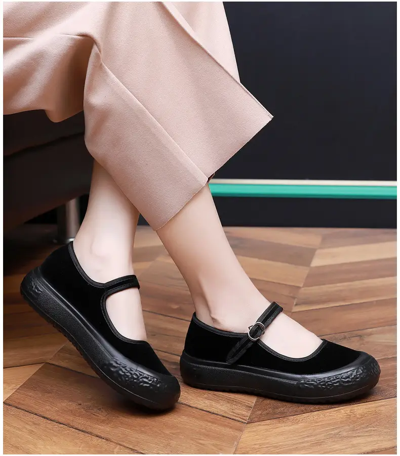Old Beijing Cloth Shoes for Women in Winter, Fleece-Lined Warm Work Shoes, Soft-Soled Cotton Shoes, Hotel Work Shoes That Will Not Tire Your Feet after Standing for a Long Time — feature 16