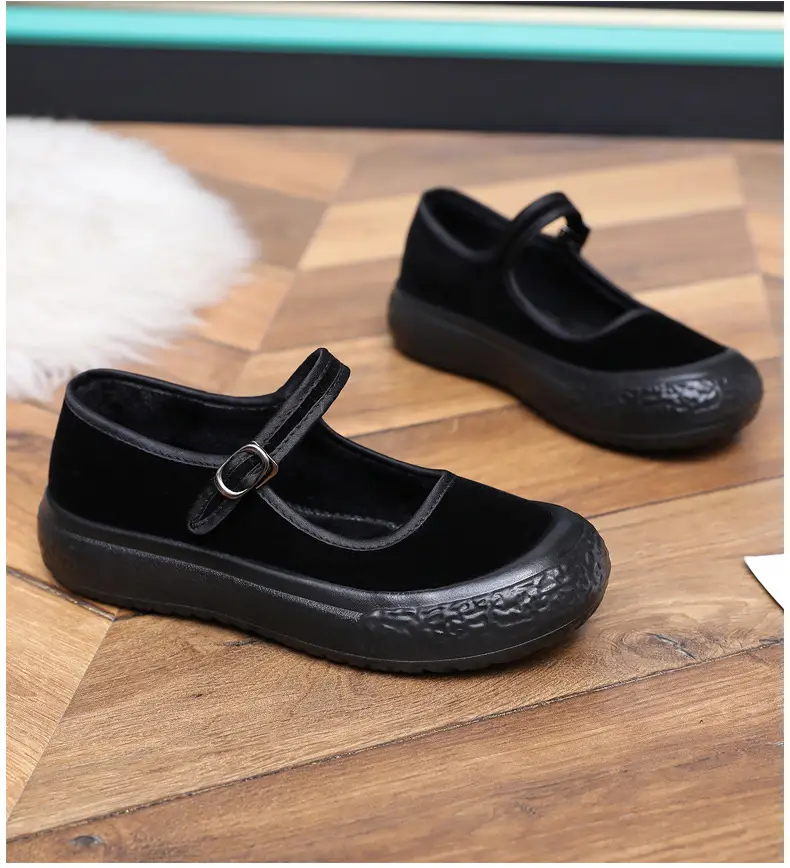 Old Beijing Cloth Shoes for Women in Winter, Fleece-Lined Warm Work Shoes, Soft-Soled Cotton Shoes, Hotel Work Shoes That Will Not Tire Your Feet after Standing for a Long Time — feature 19