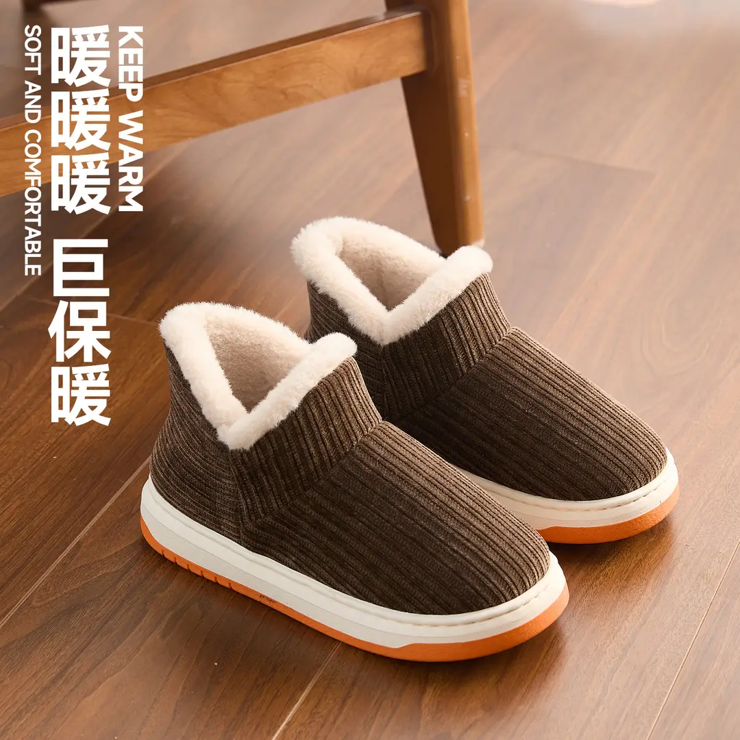 Qidan Shoe Factory Elderly Cotton Slippers Women's Autumn and Winter Indoor Home Fleece-Lined Warm Thick-Soled Non-Slip Bag Heel Cotton Shoes - Image 7