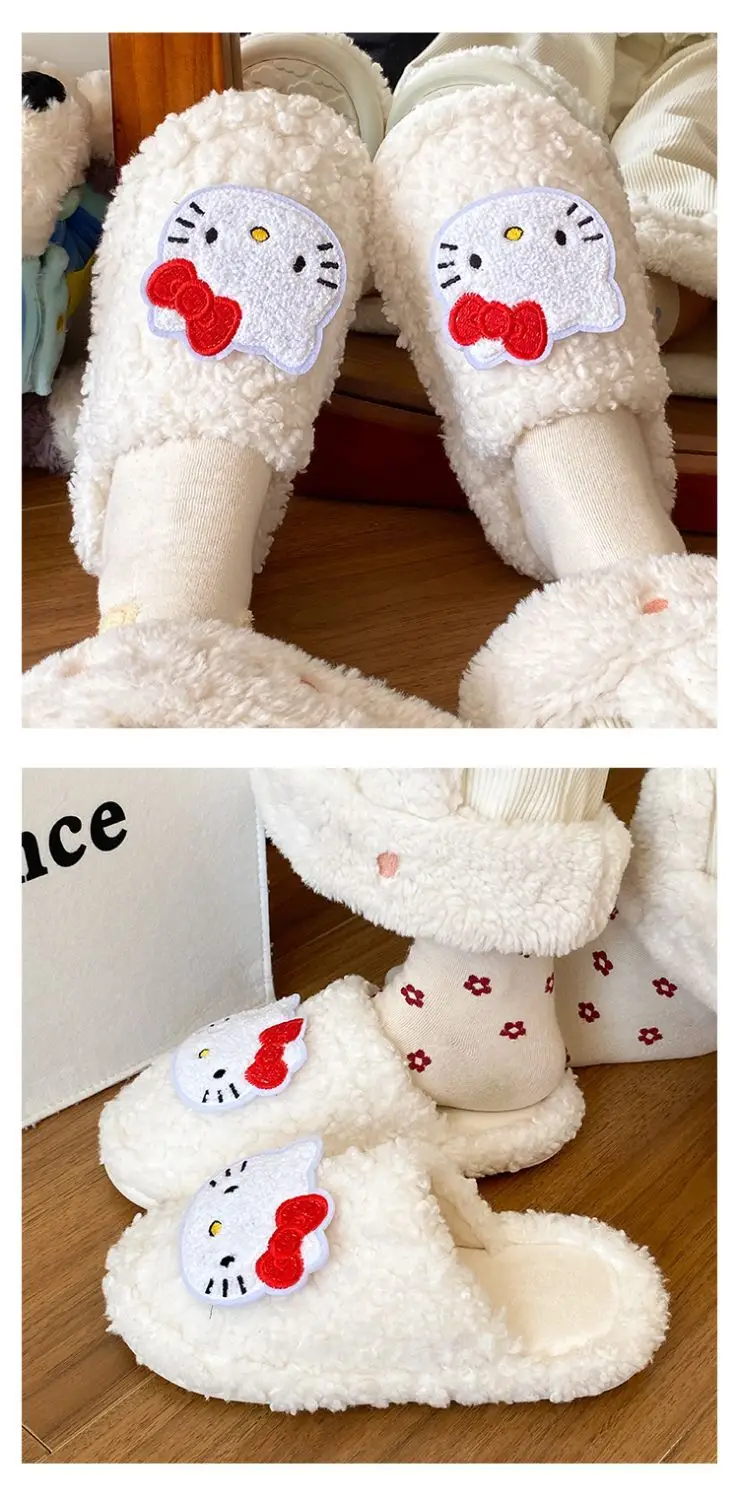 Cartoon Cat Cotton Slippers for Women Warm Indoor Wear — feature 12