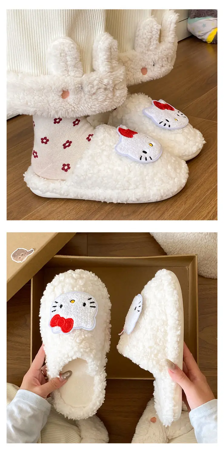 Cartoon Cat Cotton Slippers for Women Warm Indoor Wear — feature 13