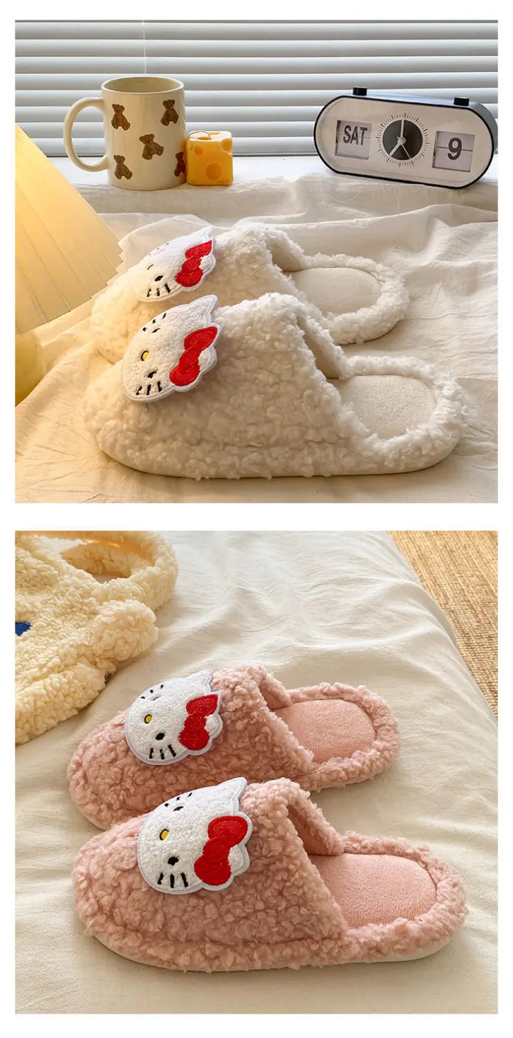 Cartoon Cat Cotton Slippers for Women Warm Indoor Wear — feature 14