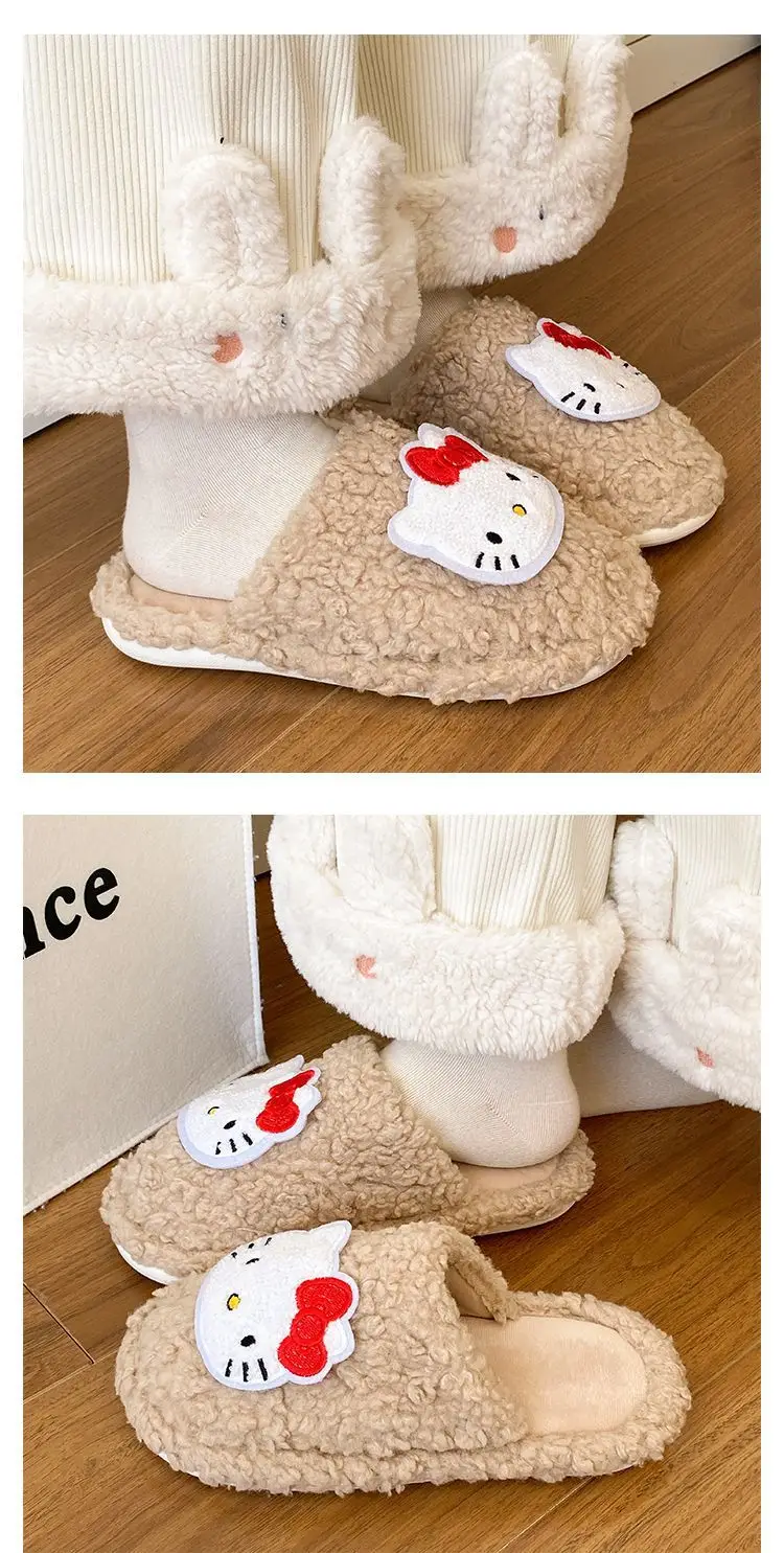 Cartoon Cat Cotton Slippers for Women Warm Indoor Wear — feature 18